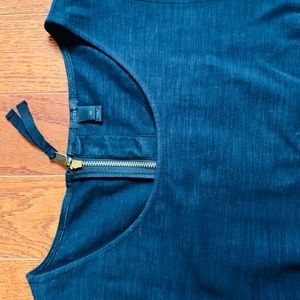 J crew peplum black medium top